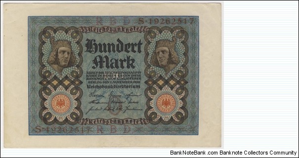 100 Mark(Weimar Republic 1920) Banknote