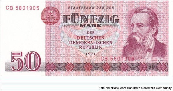 East Germany P30a (50 mark 1971) Banknote