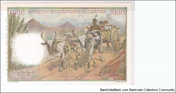 Banknote from Madagascar year 1967