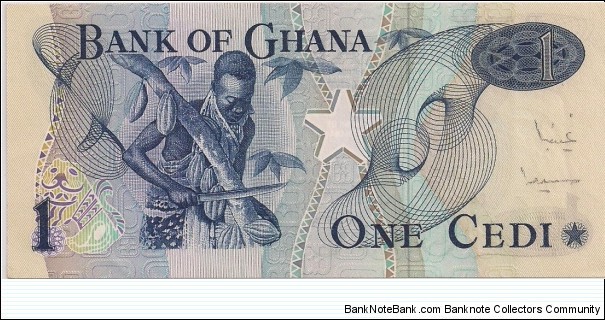 Banknote from Ghana year 1975