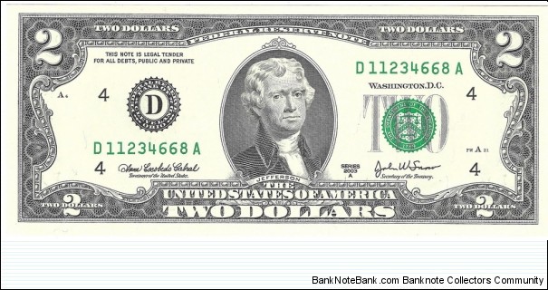 2 Dollars(Cleveland/ Ohio) Banknote