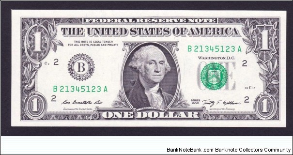 United States 2009 P-NEW 1 Dollar Banknote