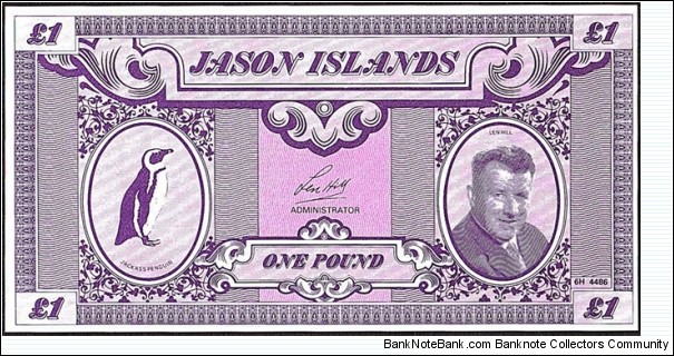Jason Islands 1979 1 Pound. Banknote