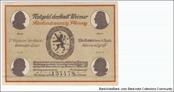 25 Pfennig(notgeld 1921) Banknote