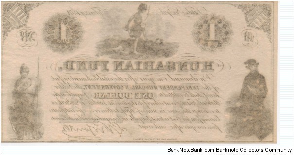 Banknote from USA year 1852
