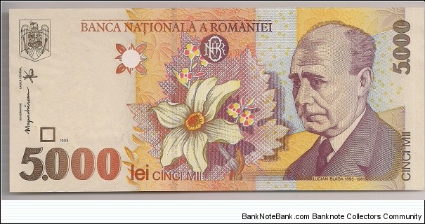 Romania 5000 Lei 1998 P107. Banknote