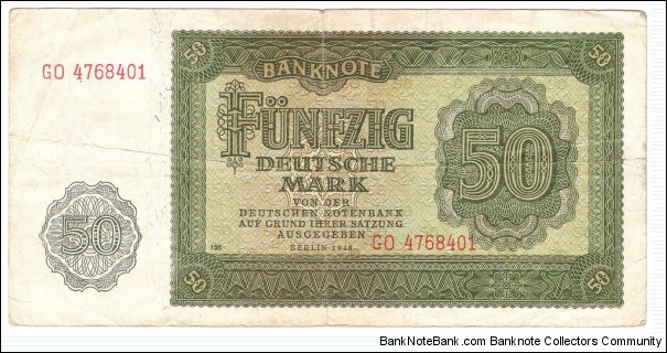 50 Mark(East Germany 1948)  Banknote