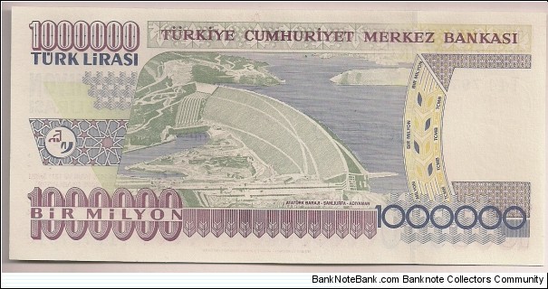 Banknote from Turkey year 2002