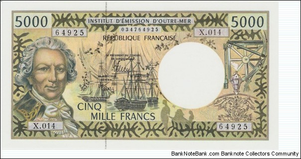 5000 Francs, the so called 'Tahiti' Banknote