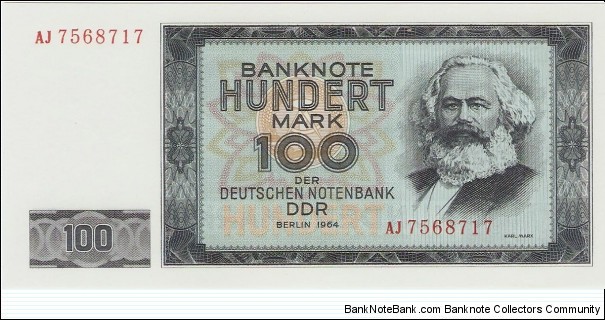 100 MARK - East Germany (DDR) P 26

Type 1 Banknote