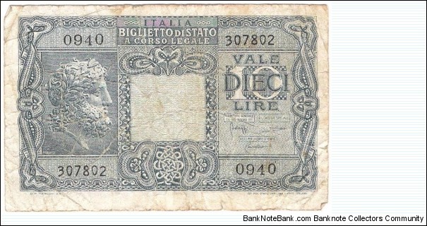 10 Lire(1944) Banknote