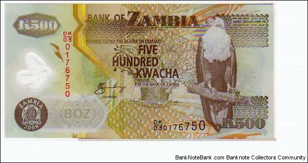 500 Kwacha__pk# 43 f __Polymer Banknote