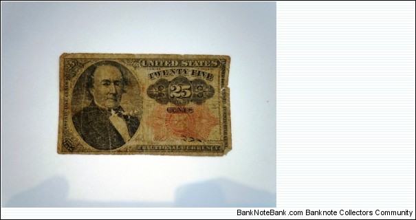 Fractional currency 25 cent note Banknote