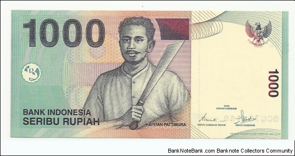 Indonesia 1000 Rupiah 2000 Banknote