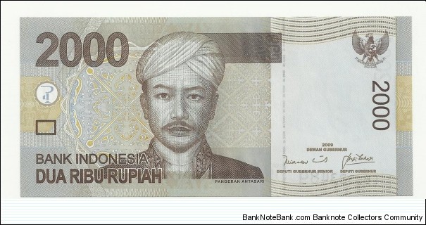 Indonesia 2000 Rupiah 2009 Banknote