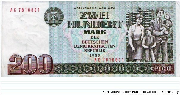 200 GDR Mark Banknote
