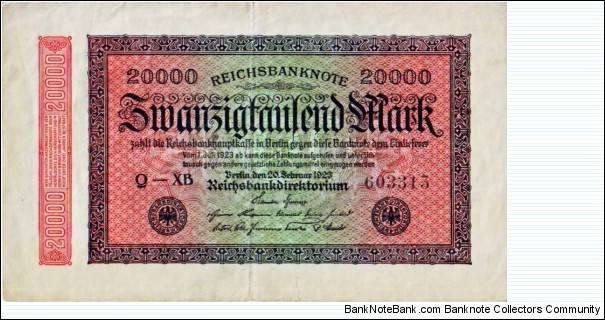 20000 Mark Banknote