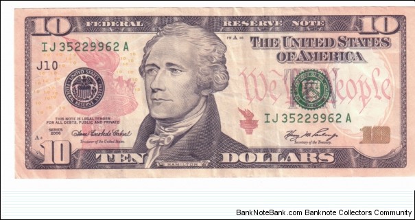Ten dollar Banknote