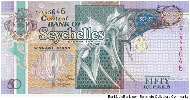 Seychelles PNew (50 rupees 2011) Banknote