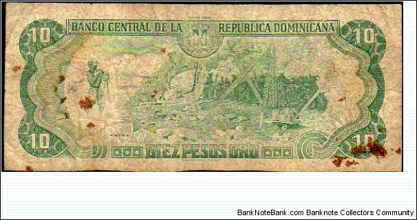 Banknote from Dominican Republic year 1996