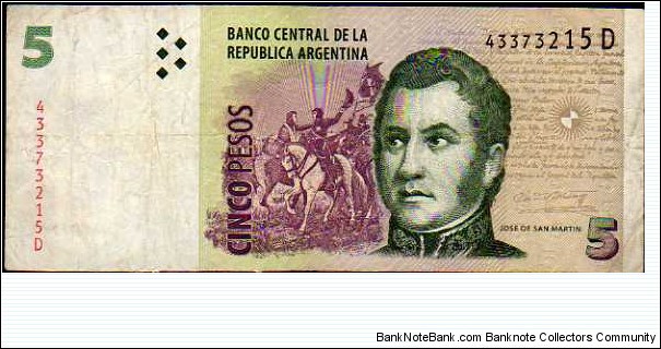 5 Pesos__
pk# 353 (2) Banknote