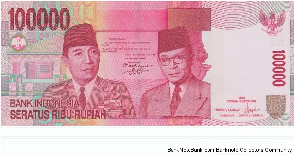 Indonesia 100k rupiah 2004 Banknote