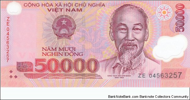 Vietnam 50k dong 2004, polymer Banknote