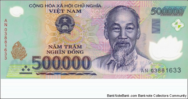 Vietnam 500k dong 2003, polymer Banknote