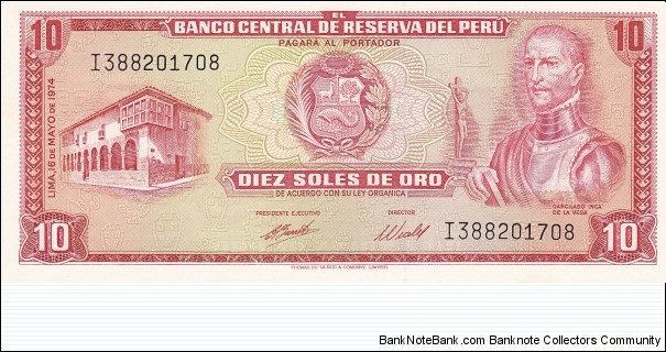Peru 10 soles 1979 Banknote