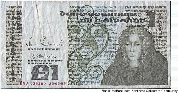 Ireland 1988 1 Pound. Banknote
