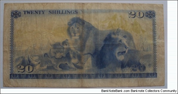 Banknote from Kenya year 1977