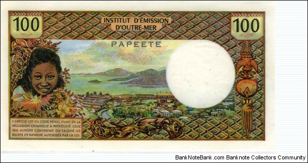 Banknote from French Polynesia year 1973