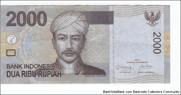 Indonesia 2000 Rupiah 2011 Banknote