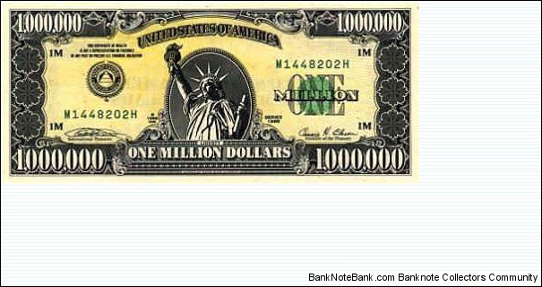1 Million Dollar Note Banknote
