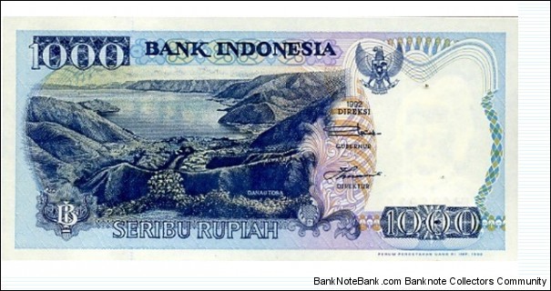Indonesia 1000 Rupiah 1992 P 129  Banknote