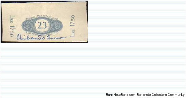 Banknote from Italy year 1946