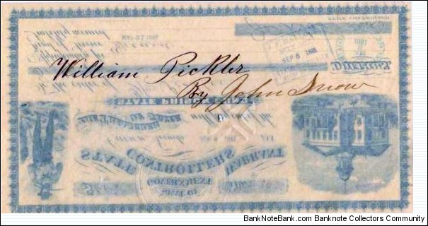 Banknote from USA year 1881