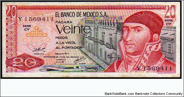 20 Pesos__
pk# 64 d (1)__
08.07.1977 Banknote