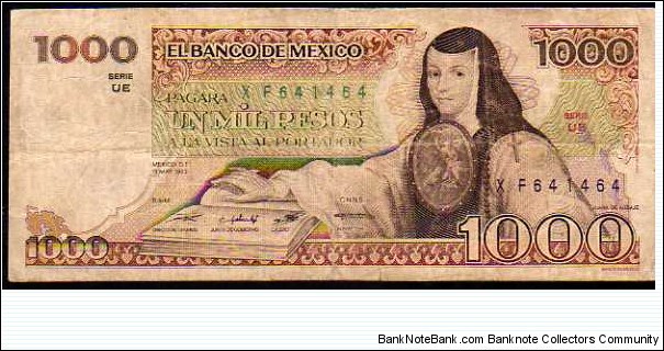 1000 Pesos__
pk# 80 a__
13.05.1983 Banknote