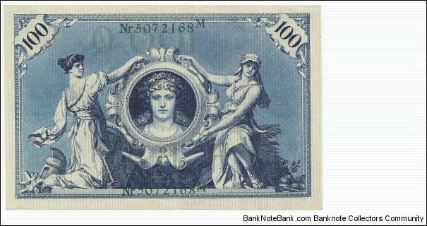 Germany-Reich 100 Reichsmark 1908-green Banknote