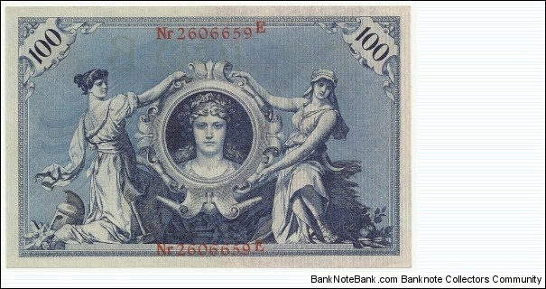 Germany-Reich 100 Reichsmark 1908-red Banknote
