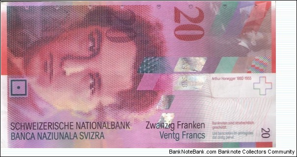 20 Francs Honegger Banknote