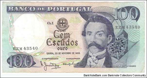100 Escudos(1965) Banknote