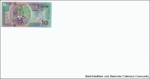 10 Gulden Central Bank of Suriname P147 Banknote