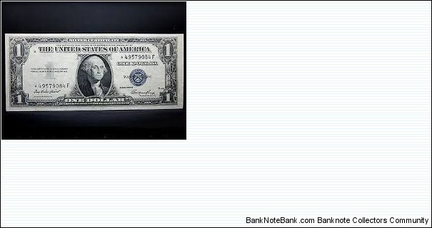 Silver certificate star note Banknote