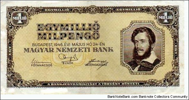 1 Million Pengo Banknote