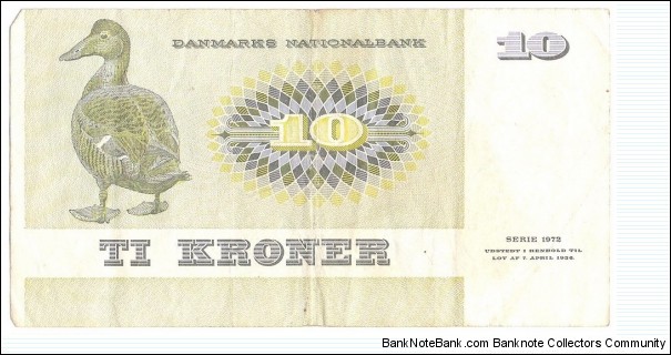 Banknote from Denmark year 1972