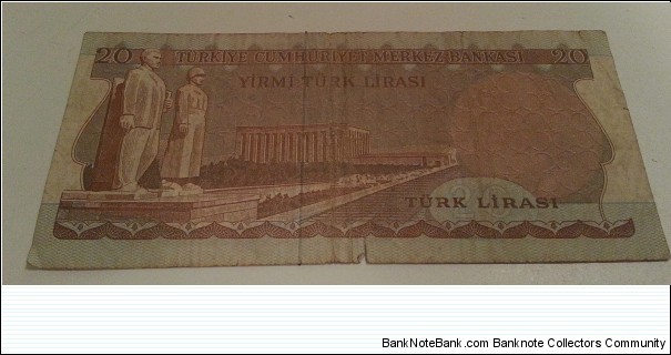 Banknote from Turkey year 1974