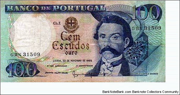 100 Escudos - Banco de Portugal Banknote