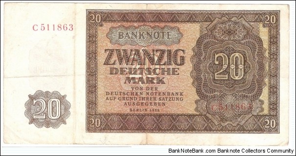 20 Mark(East Germany 1948)  Banknote
